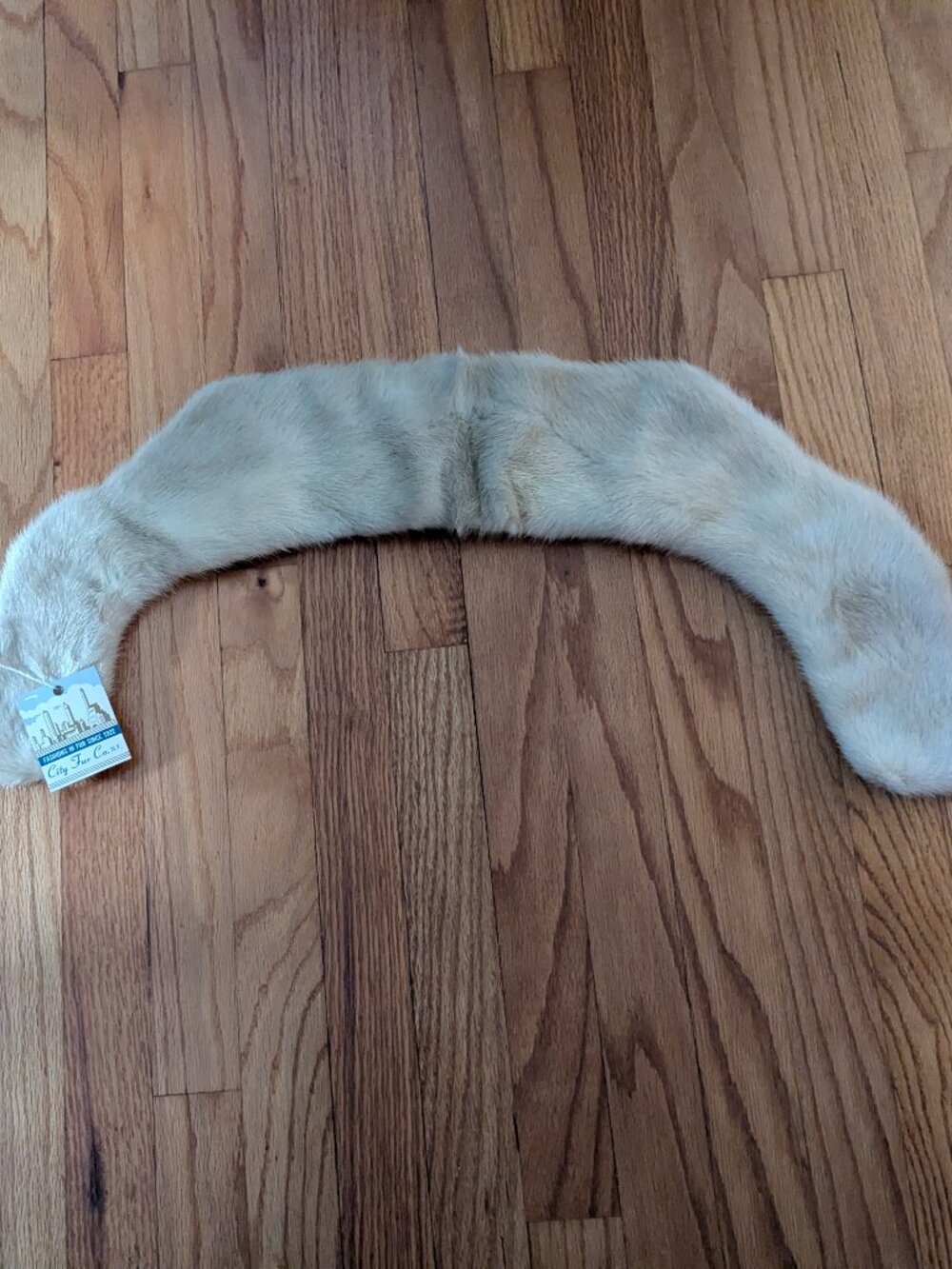 Vintage Natural Mink Fur Collar Pale Cream Blonde | Tagged | 30"